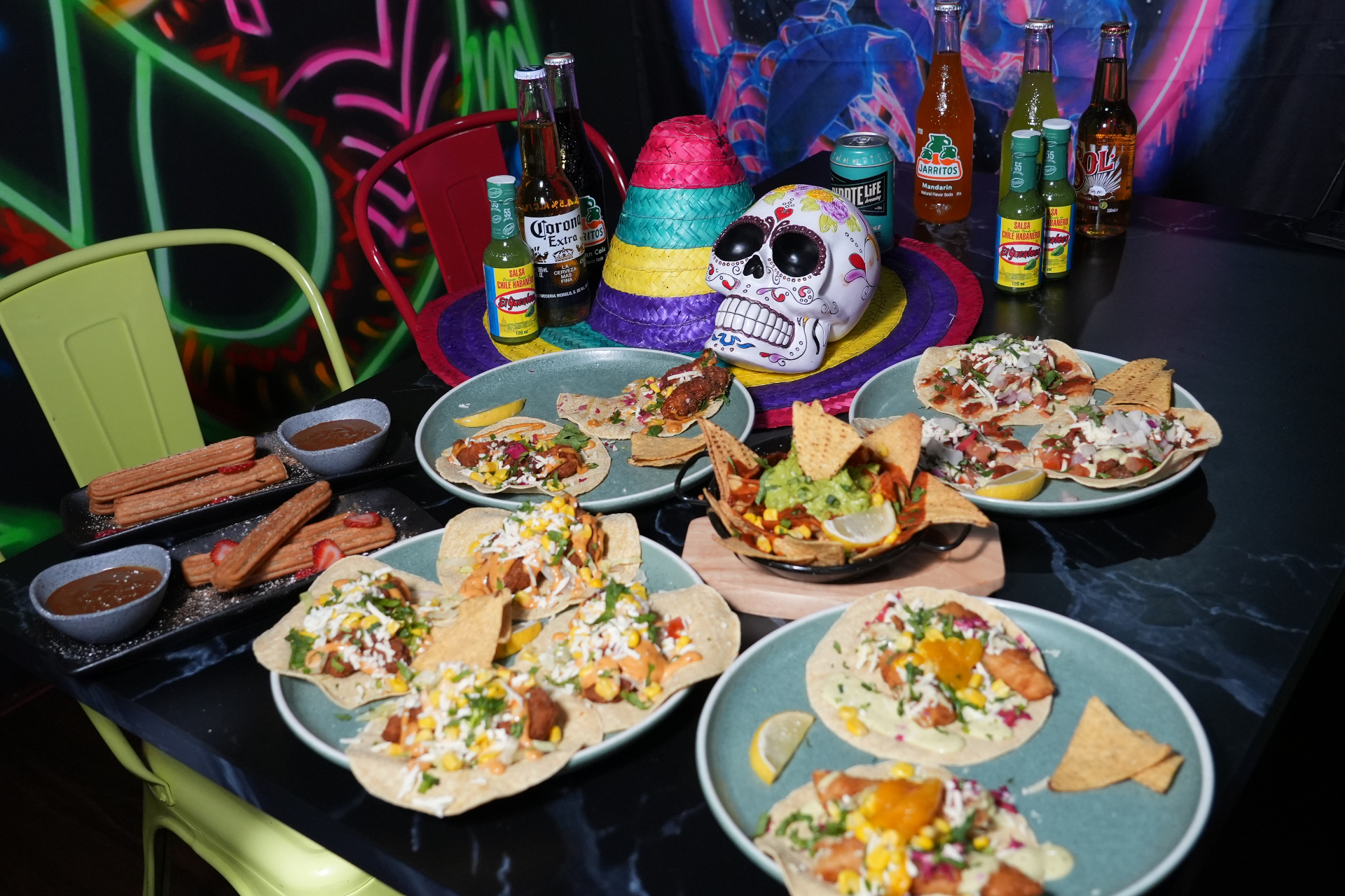 Tacos spread on the table